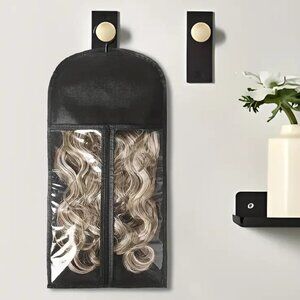 ZIPPERED WIG STORAGE in Black (set of two)